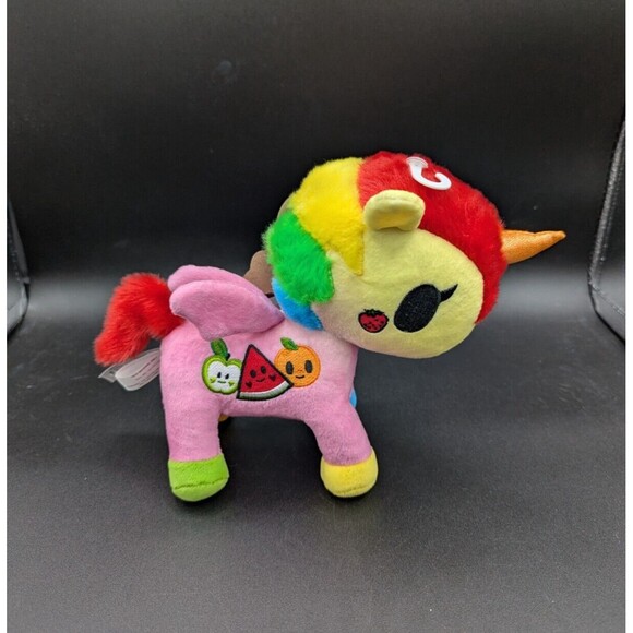 Tokidoki Unicorno Fruttina 8” Stuffed Plush Strawberry Rainbow Fruits NWT - Picture 1 of 6